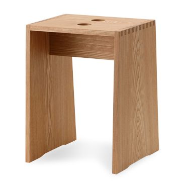 GAKUNAN/タモ無垢材のスツール クリア