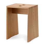 GAKUNAN/タモ無垢材のスツール クリア