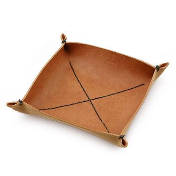 KAKURA/革トレイ スクエアL