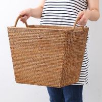 COTAN/ラタンランドリーバスケット 縦型