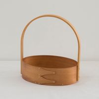 まる工芸/取っ手付オーバルボックス S