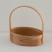 まる工芸/取っ手付オーバルボックス M