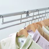 伸縮式衣類収納アップハンガー 90-120cm