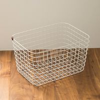 MOHEIM/WIRE BASKET ホワイト L