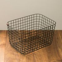 MOHEIM/WIRE BASKET ブラック L