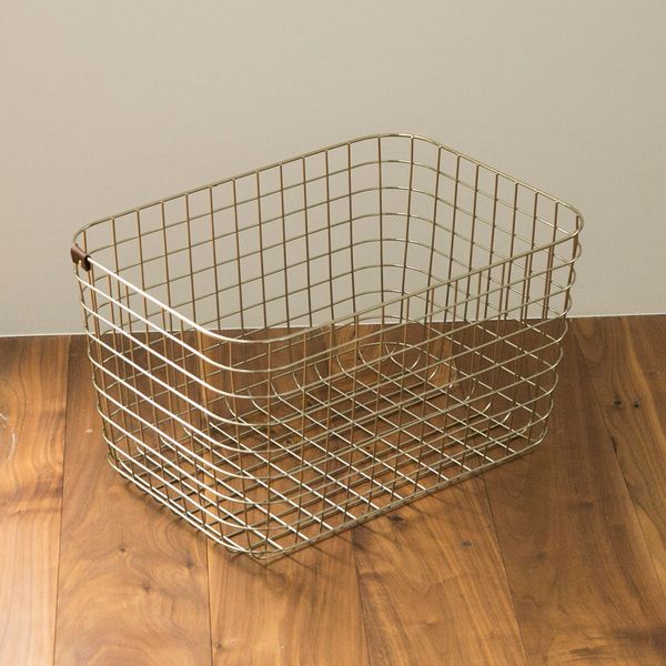 MOHEIM/WIRE BASKET ゴールド L