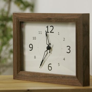 La Luz/リブクロック レクタングル ウォールナット