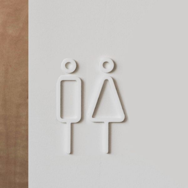 MOHEIM/RESTROOM SIGN 2pcs acryl