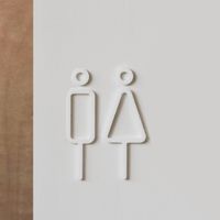 MOHEIM/RESTROOM SIGN 2pcs acryl
