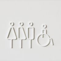MOHEIM/RESTROOM SIGN 4pcs