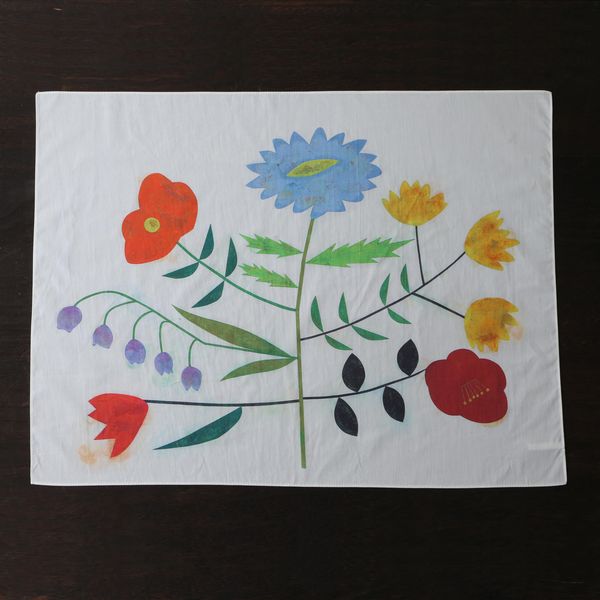 Flower hat 絵画原画 chihiro yasuhara/Flowers -やさしく繊細な絵が描かれた、安原ちひろ