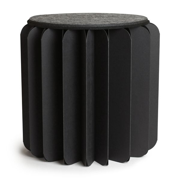 BOOKNITURE ブックニチュア 折りたたみ椅子 スツール レザーブラック黒 ブックニチュア -本が変身！収納場所に困らない折りたたみ椅子