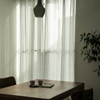 LINEN & BASIC/ガーゼカーテン W120×H220cm 2枚組