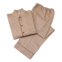 京和晒綿紗/柿渋染め 2重ガーゼ パジャマ