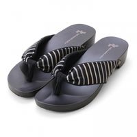 みずとり/メンズ手彫り下駄 縞