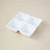 miyama./oju 4つ仕切り皿S 白磁