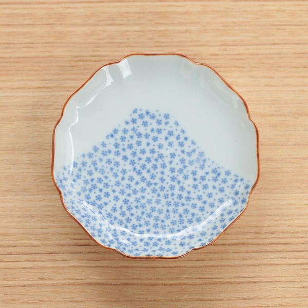 与山窯 豆皿 小紋富士山図 -古人のセンスを感じる富士の豆皿