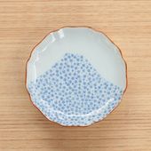 与山窯 豆皿 小紋富士山図