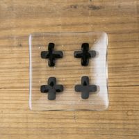 サブロウ/豆皿 ちびクロス 黒