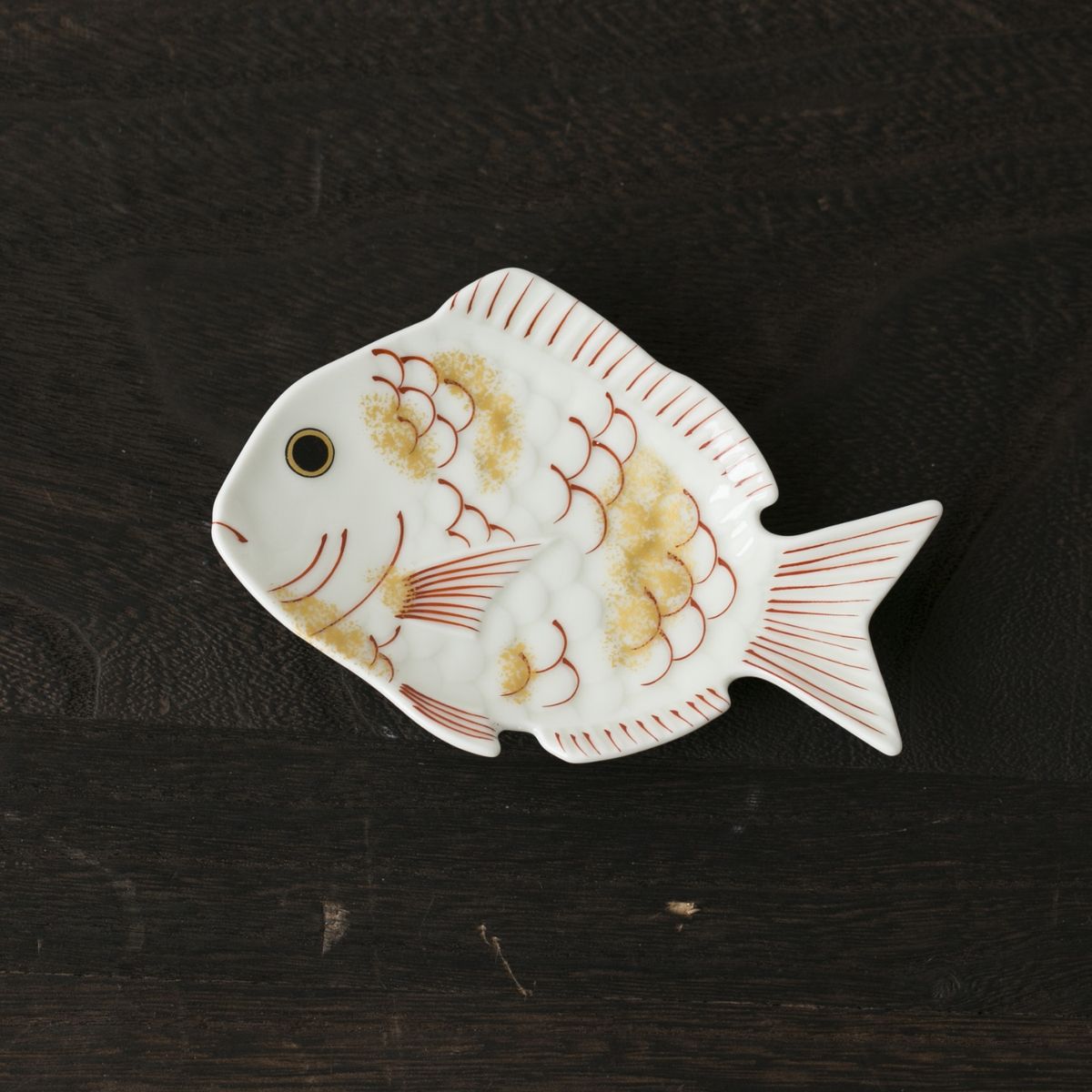 幸楽窯 錦金叩き 鯛型小付