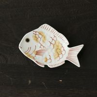 幸楽窯 錦金叩き 鯛型小付