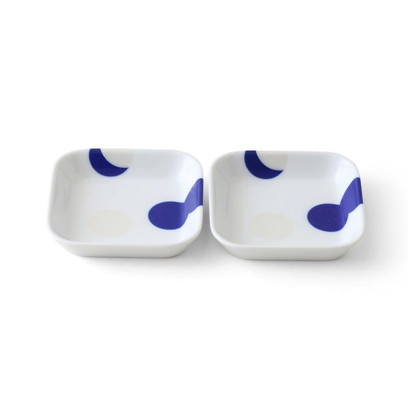 有田HOUEN/ギフトセット（SK-S 1/6角皿小 2枚） -丸い模様がアクセント