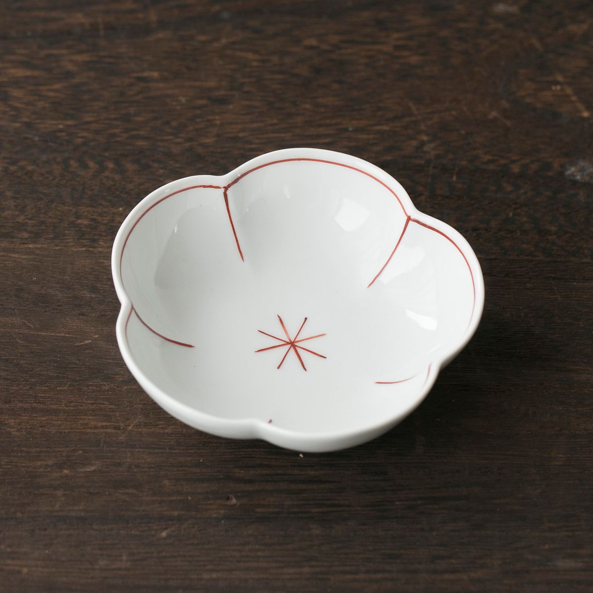 みのりの小鉢 梅小鉢 赤絵花弁