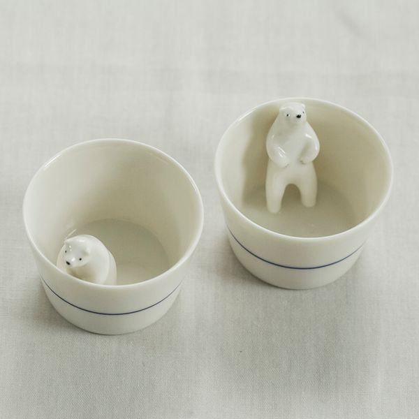 バブ熊五郎 楽土/シロクマの熊五郎 お猪口 2個セット（1号・2号） -心を和ませて