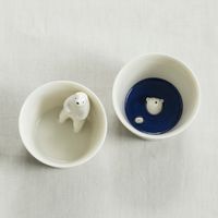 楽土/シロクマの熊五郎 お猪口 2個セット（2号・3号）