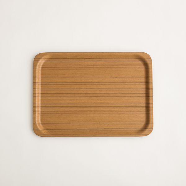 SAITO WOOD/トレイ 1005 teak grain -こぼしてもすぐ拭ける、木製の