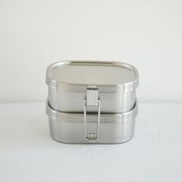 工房アイザワ/角型ランチボックス 小2段