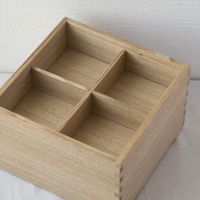 松屋漆器店/ナチュラル 6寸 重箱用 四つ切仕切り