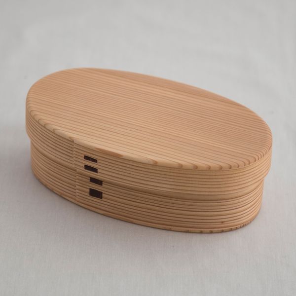 秋田杉の小判弁当 中（塗装あり）