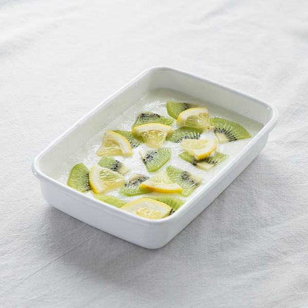 野田琺瑯/ホワイトシリーズ レクタングル 浅型 S シール蓋付き -保存