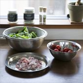 Three Snow 新越ワークス/フタ付ざるボウルセット