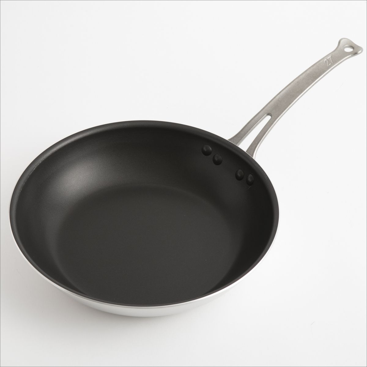 中尾アルミ製作所/シルクフライパン ステンレスハンドルタイプ 浅型 27cm
