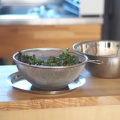 Three Snow 新越ワークス/フタ付ざるボウル25cm