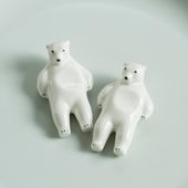 楽土/シロクマの熊五郎 箸置き 2個セット