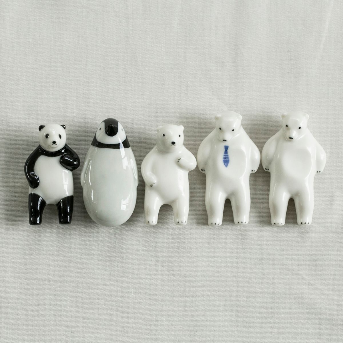 楽土/シロクマの熊五郎シリーズ 箸置き 5個セット