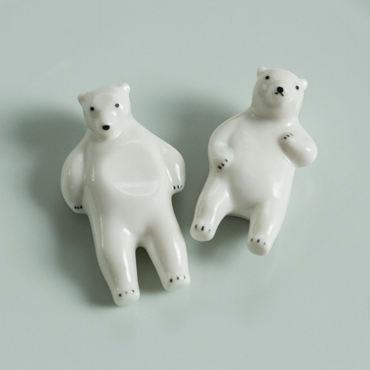 楽土/シロクマの熊五郎・熊吉 箸置き 2個セット