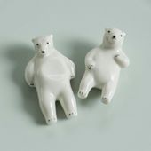 楽土/シロクマの熊五郎・熊吉 箸置き 2個セット