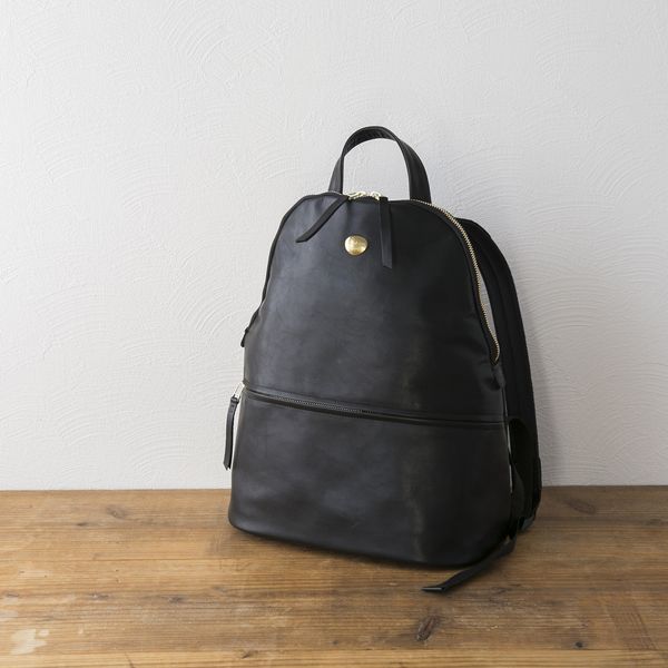 Neutral Gray/レザーリュック ハスキー