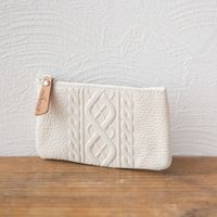 niknit/ニット柄型押しポーチ S
