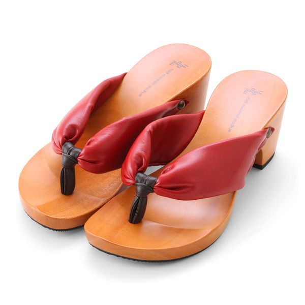 みずとり/手彫り下駄 シフォンカーフレッド S