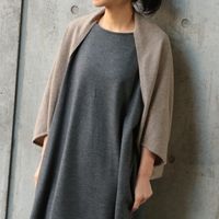 Heart of Mongolia/カシミヤ プレーンステッチカーディガン