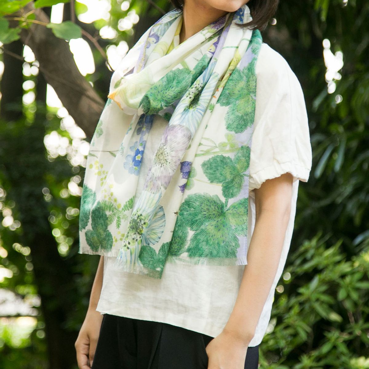 sasakihitomi/コットンシルクストール