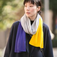 breezy blue/シルクニットマフラー