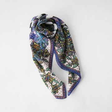 MACOOL/シルクスカーフ KASA BLUE -日本の美しさを知り尽くした
