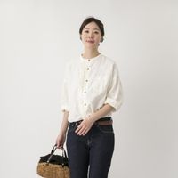 C.P.KOO/リネンピンタックシャツ