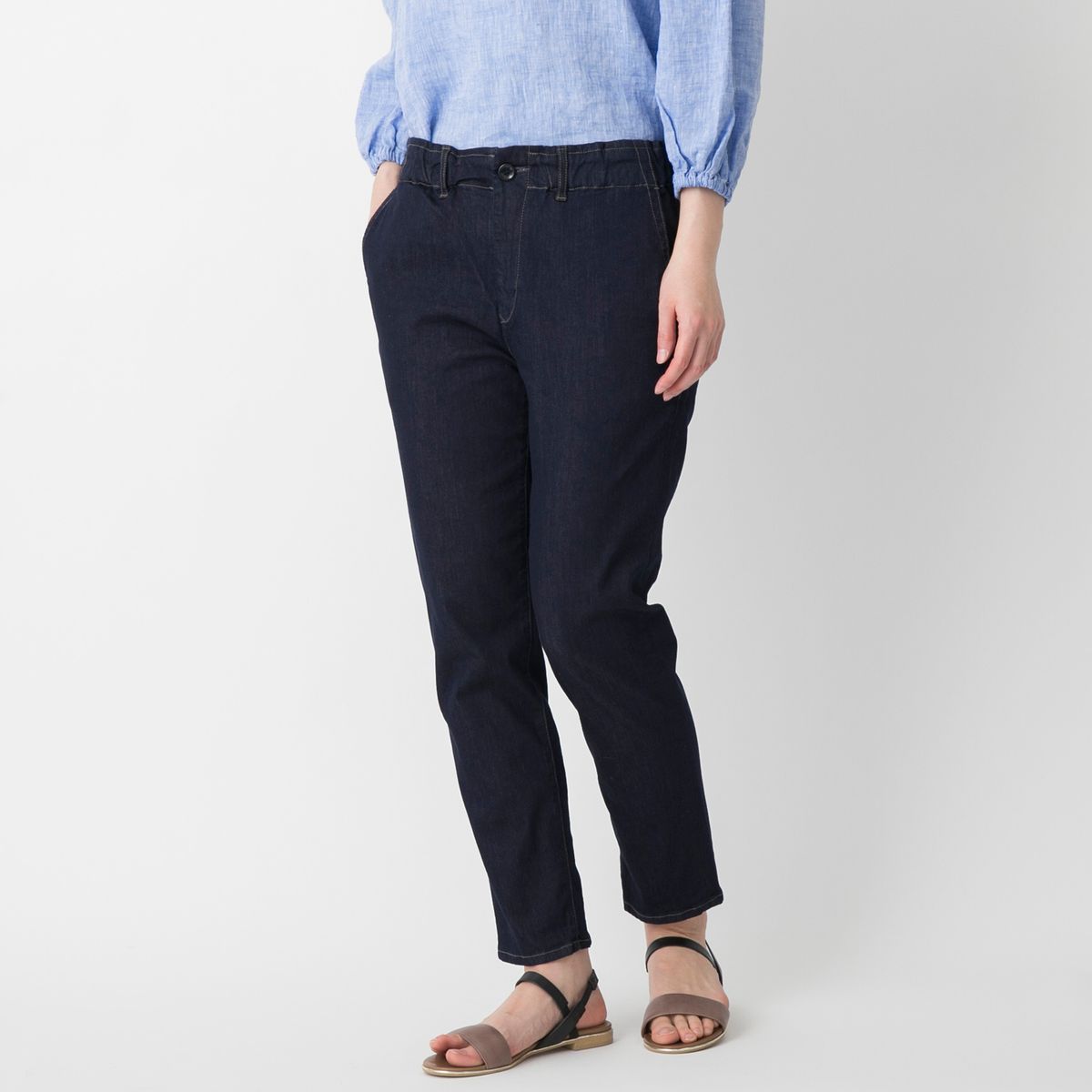 Brocante/D.M.G.リラクシングテーパードパンツ デニム